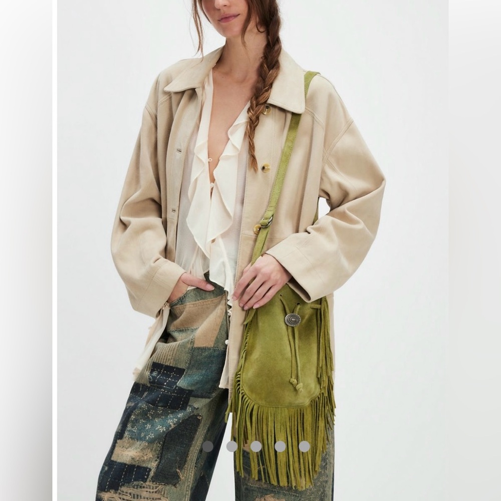 Free People Calamity Western Suede Crossbody Bag